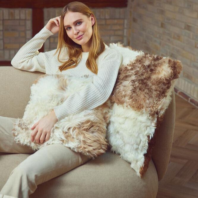 Lambskin cushion | Tuscany | Double sided