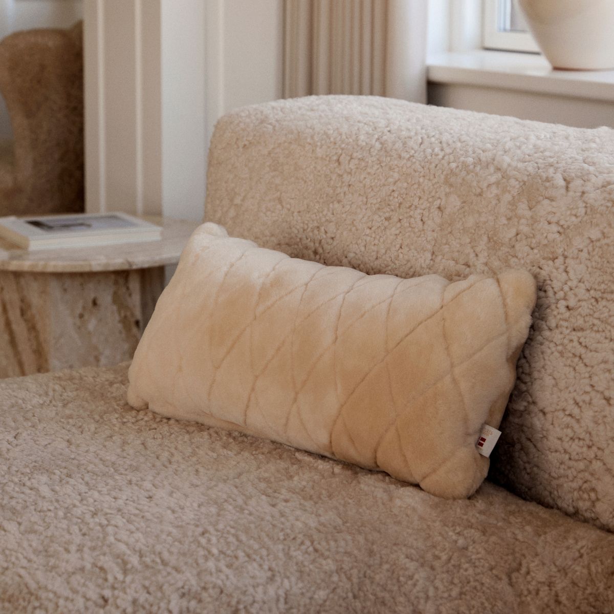 Leaf pillow | Moccasin | Double Sided | New Zealand | 28x56 cm