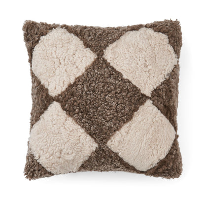 Checkered lambskin cushion | Short-haired | New Zealand