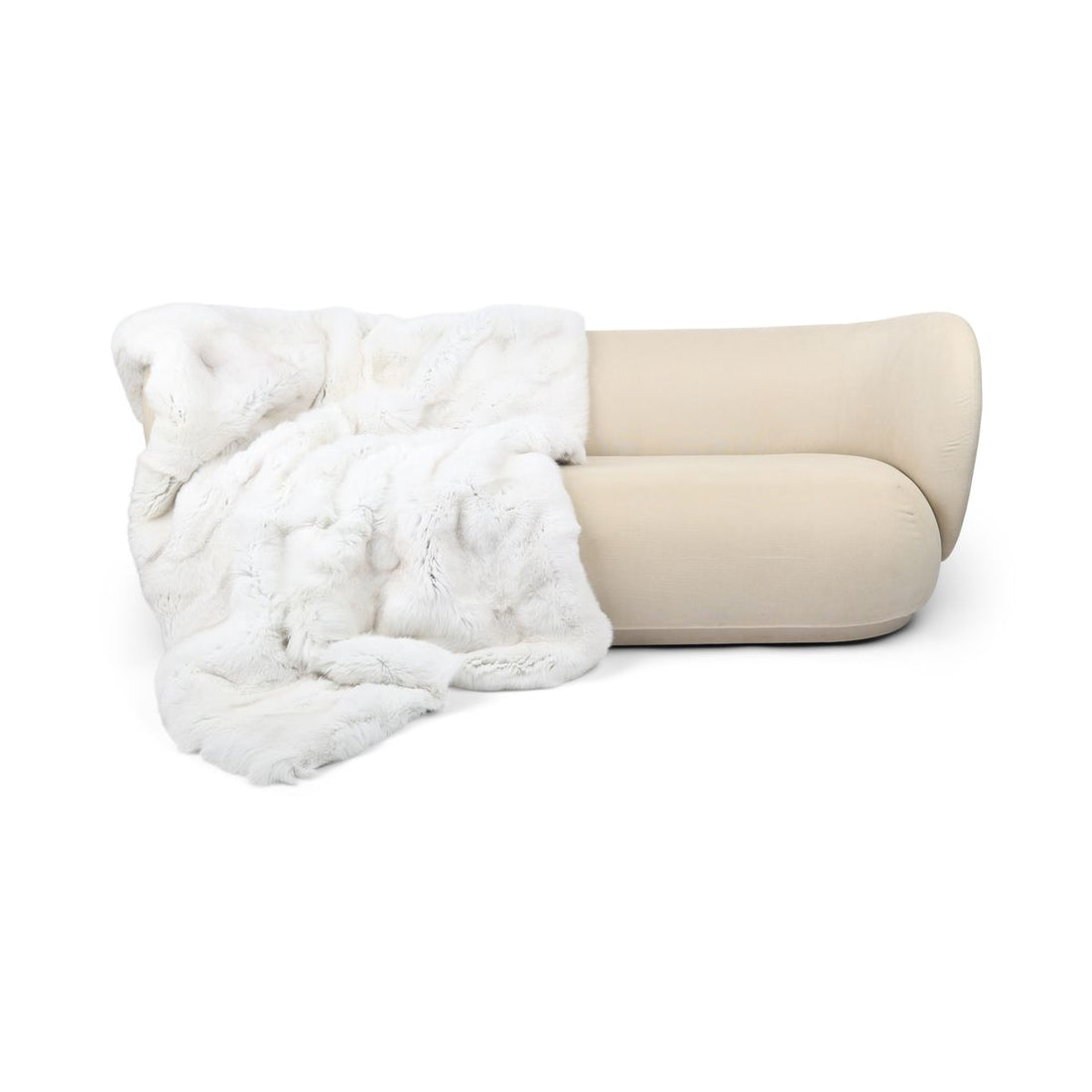 Premium carpet of fox | Back of cashmere | Arctic/Marble Fox | 140x200 cm