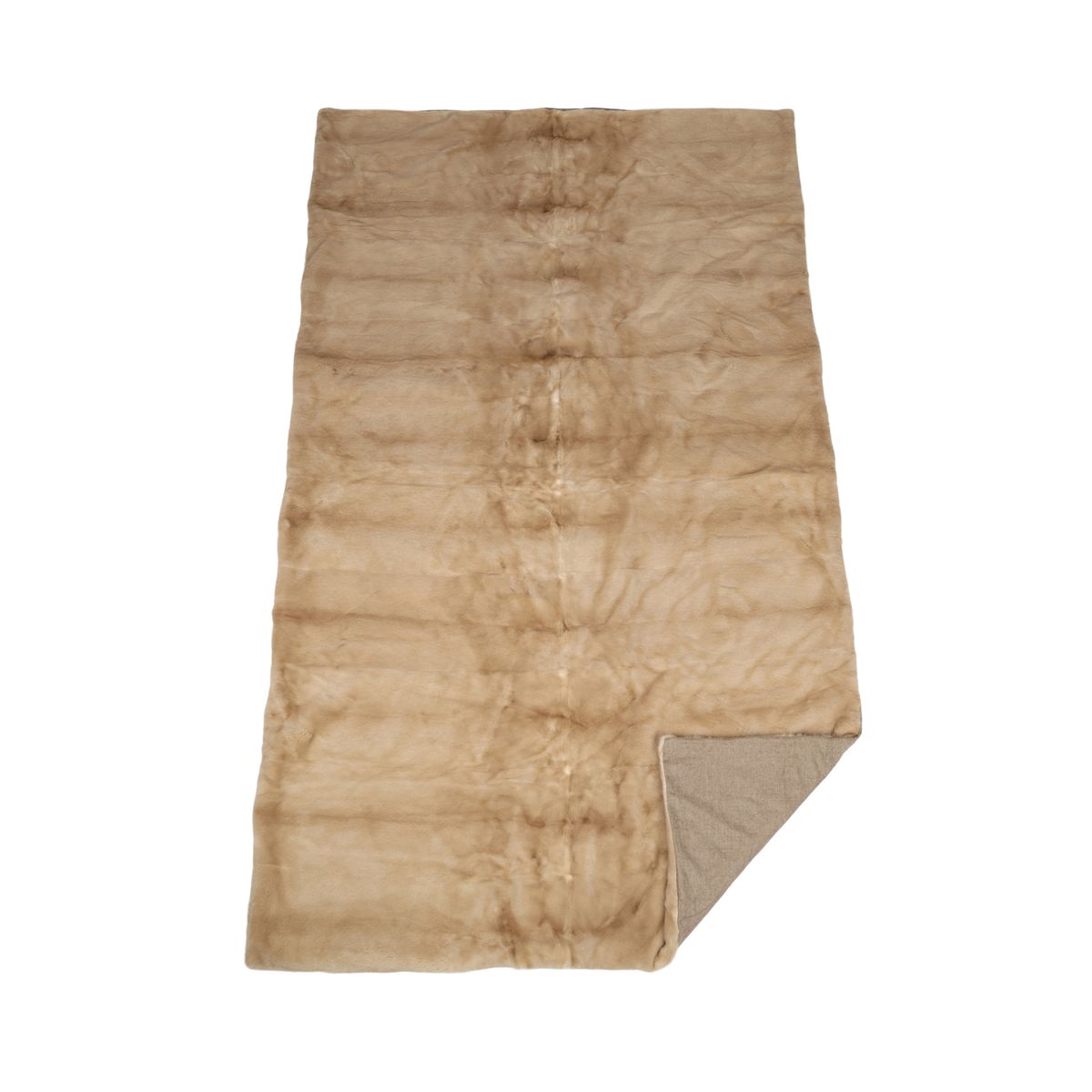 Mink plaid | Back of cashmere | Palomino | 120x220 cm