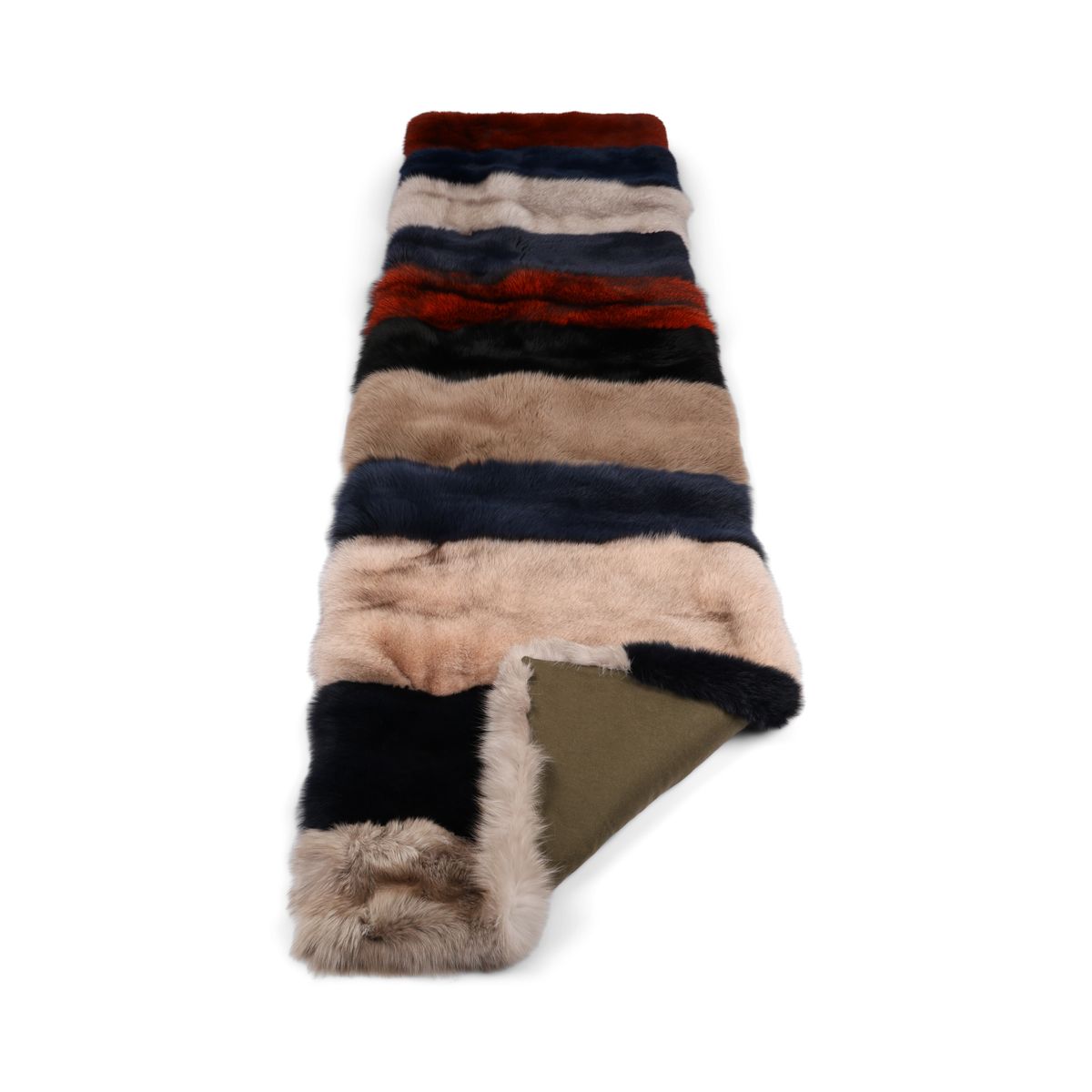 Premium fox plaid | Cashmere backing | Multicolored | 70x260 cm