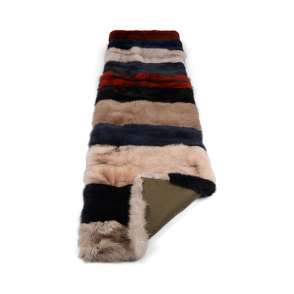 Premium fox plaid | Cashmere backing | Multicolored | 70x260 cm