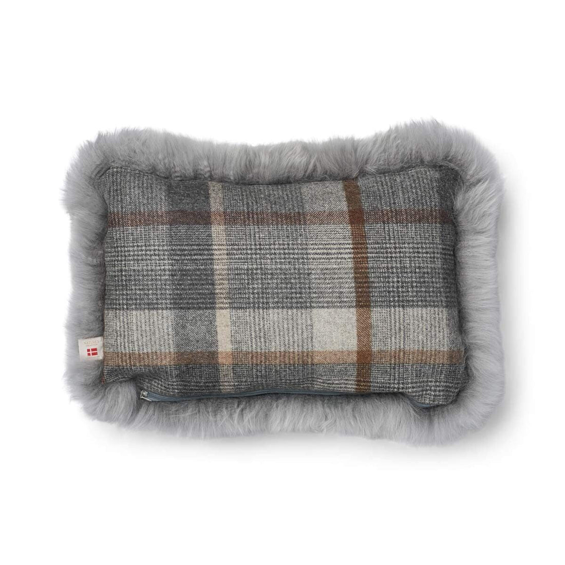 Checked Collection | Wool pillow | Long-haired | 34x52 cm