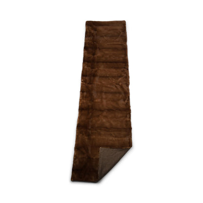 Mink plaid | Back of cashmere | Brown | 63x225 cm