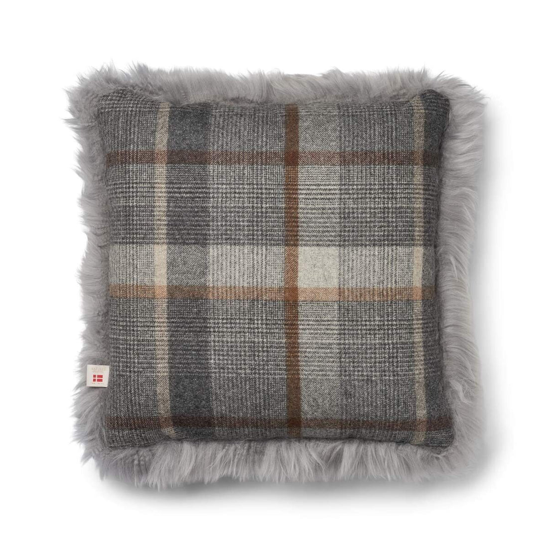 Checked Collection | Wool pillow | Long-haired | 52x52 cm