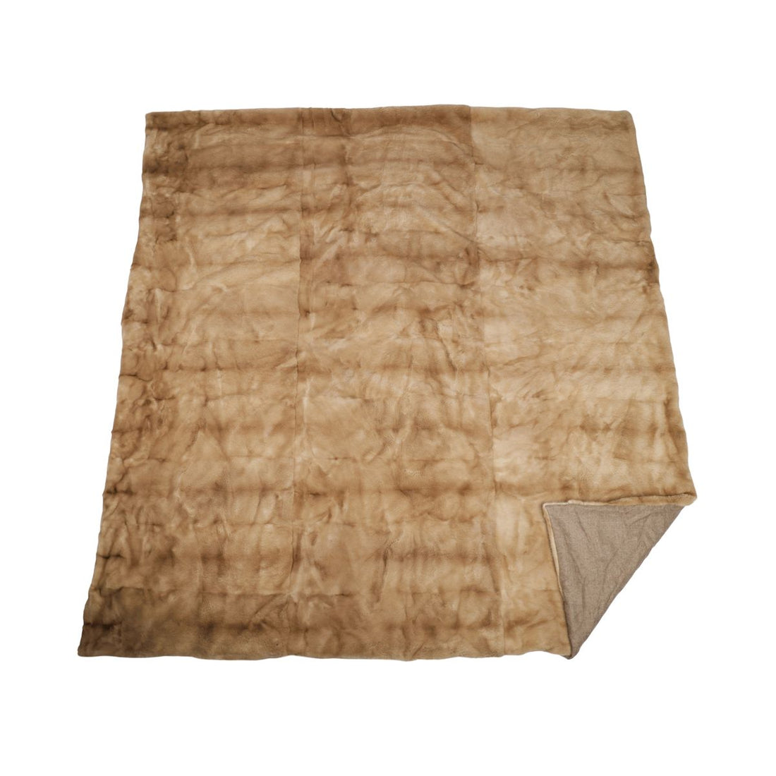 Mink plaid | Back of cashmere | Palomino | 200x210 cm