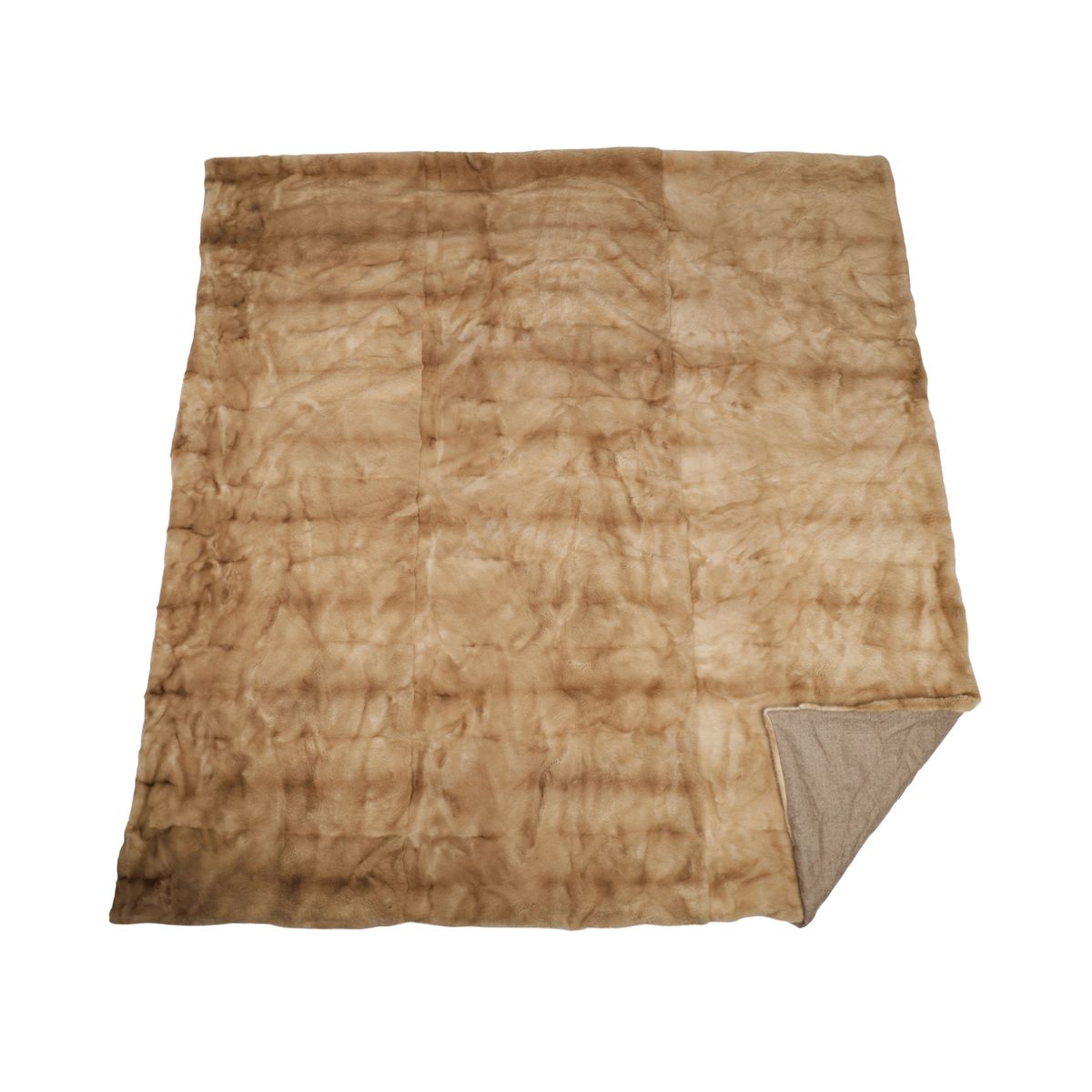 Mink plaid | Back of cashmere | Palomino | 200x210 cm