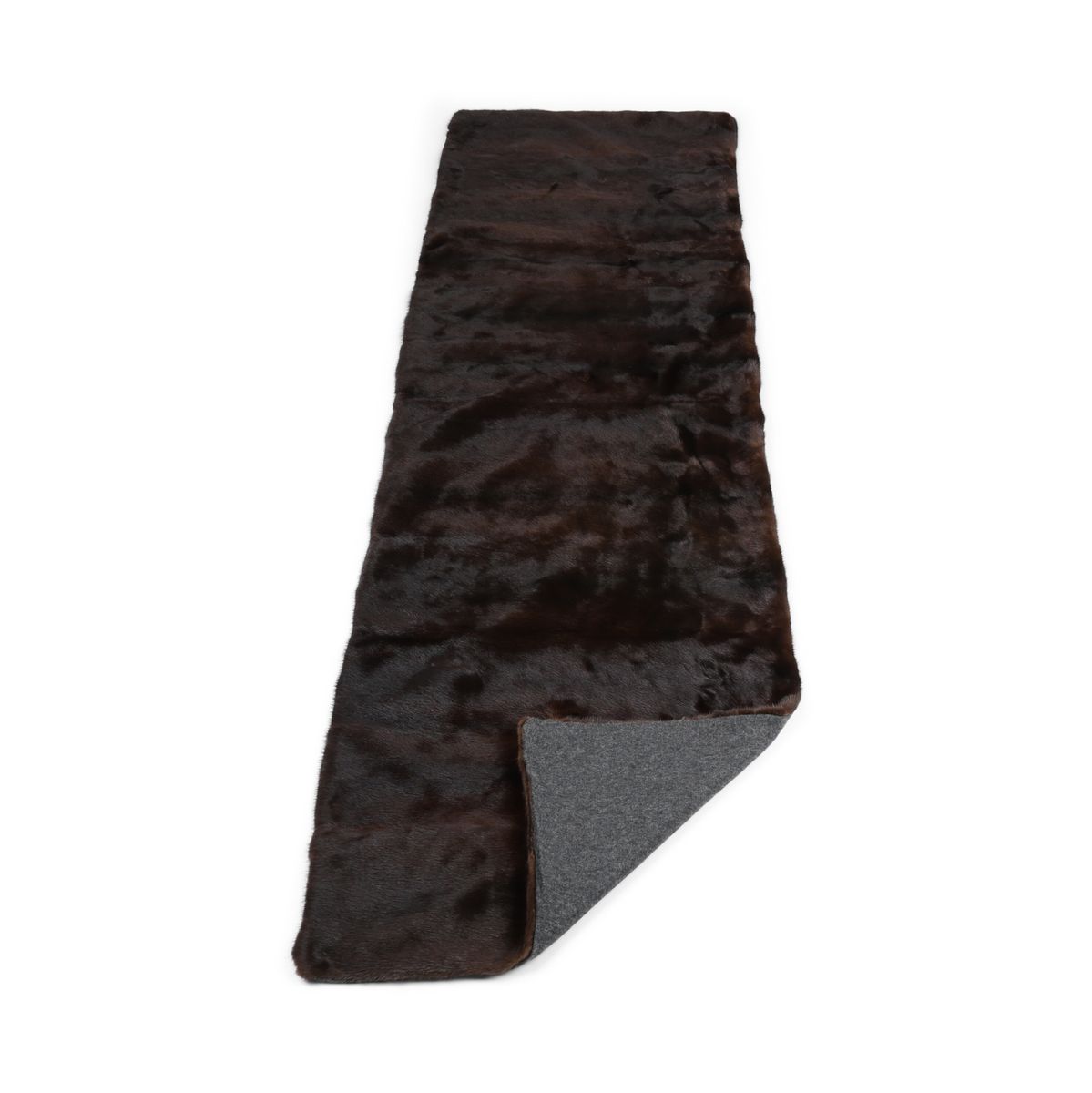 Mink plaid | Cashmere backing | Mahogany | 150x160 cm