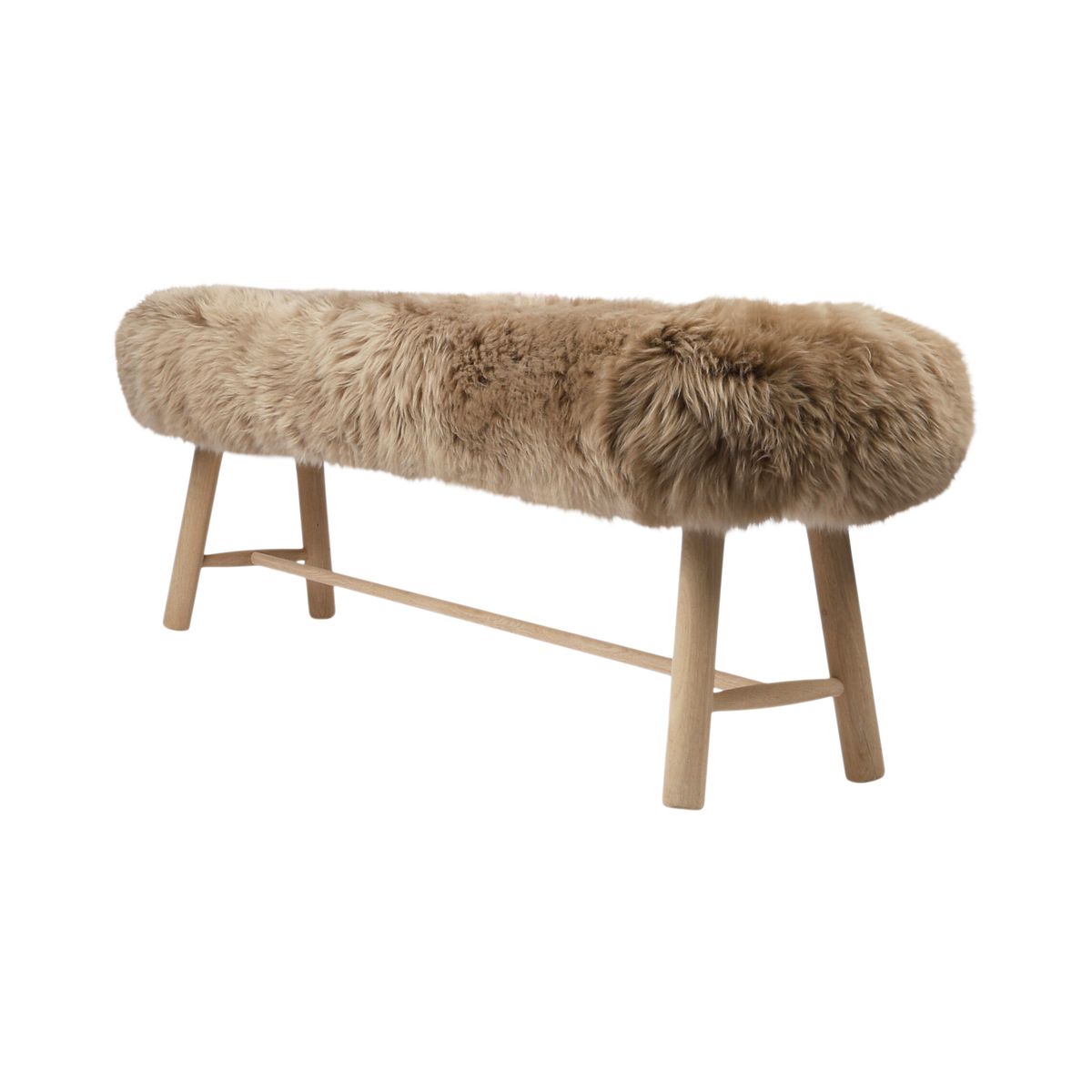 Bench with lambskin | Oak tree