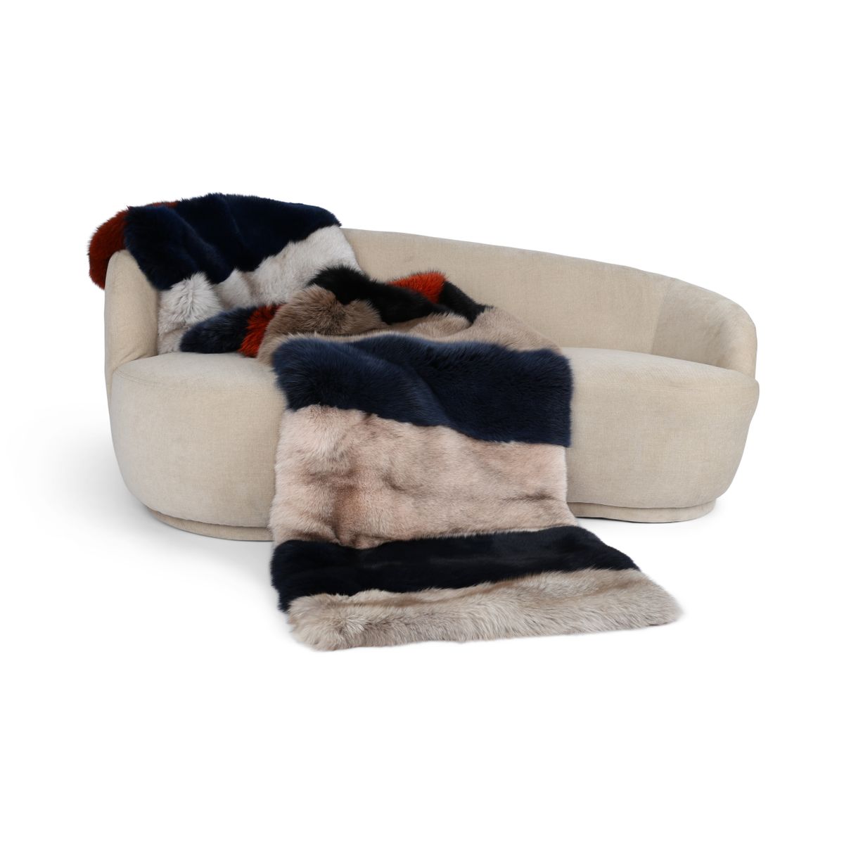 Premium fox plaid | Cashmere backing | Multicolored | 70x260 cm