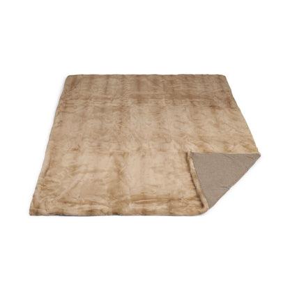 Mink plaid | Back of cashmere | Palomino | 165x200 cm