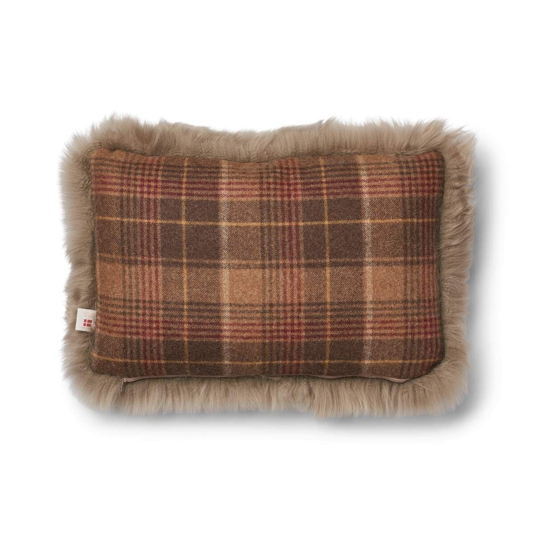 Checked Collection | Wool pillow | Long-haired | 34x52 cm
