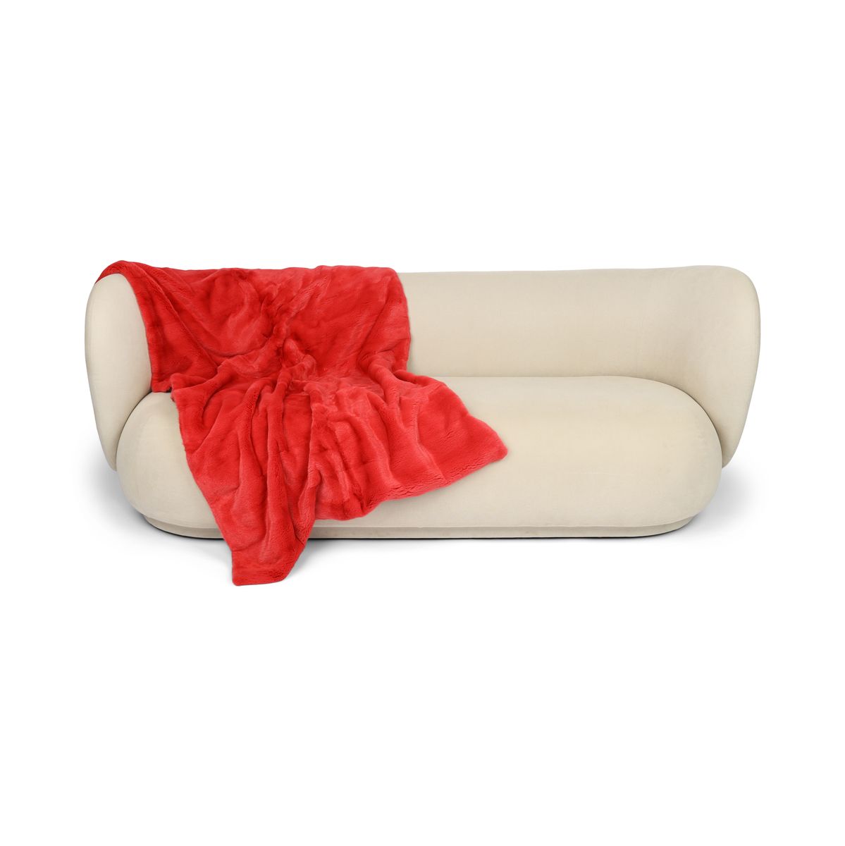 Mink plaid | Back of cashmere | Red | 104x170 cm