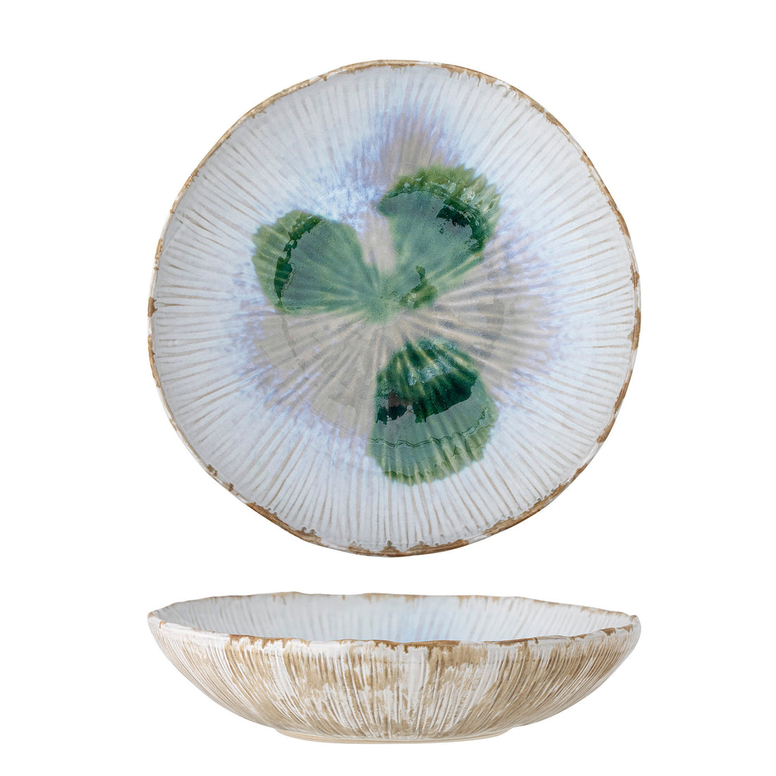 Bloomingville mati bowl, green, stoneware