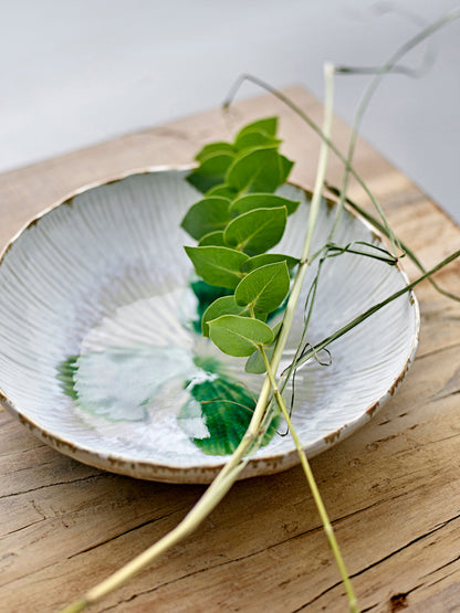 Bloomingville mati bowl, green, stoneware