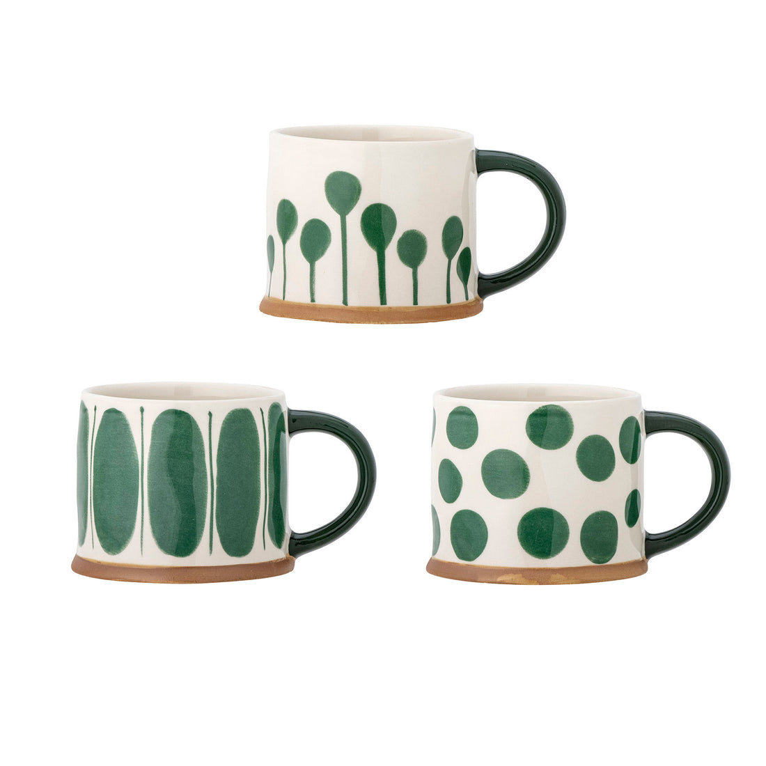 Creative Collection Linora mugs, green, stoneware