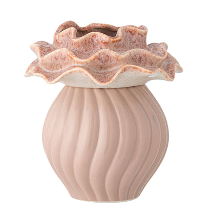 Bloomingville Petalia Vase, Rosa, Stoneware