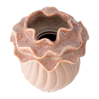 Bloomingville Petalia Vase, Rosa, Stoneware