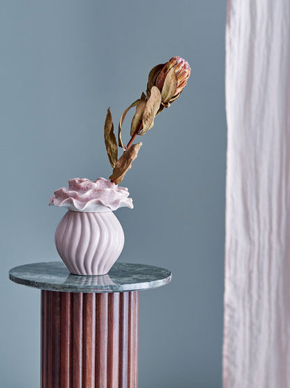 Bloomingville Petalia Vase, Rosa, Stoneware