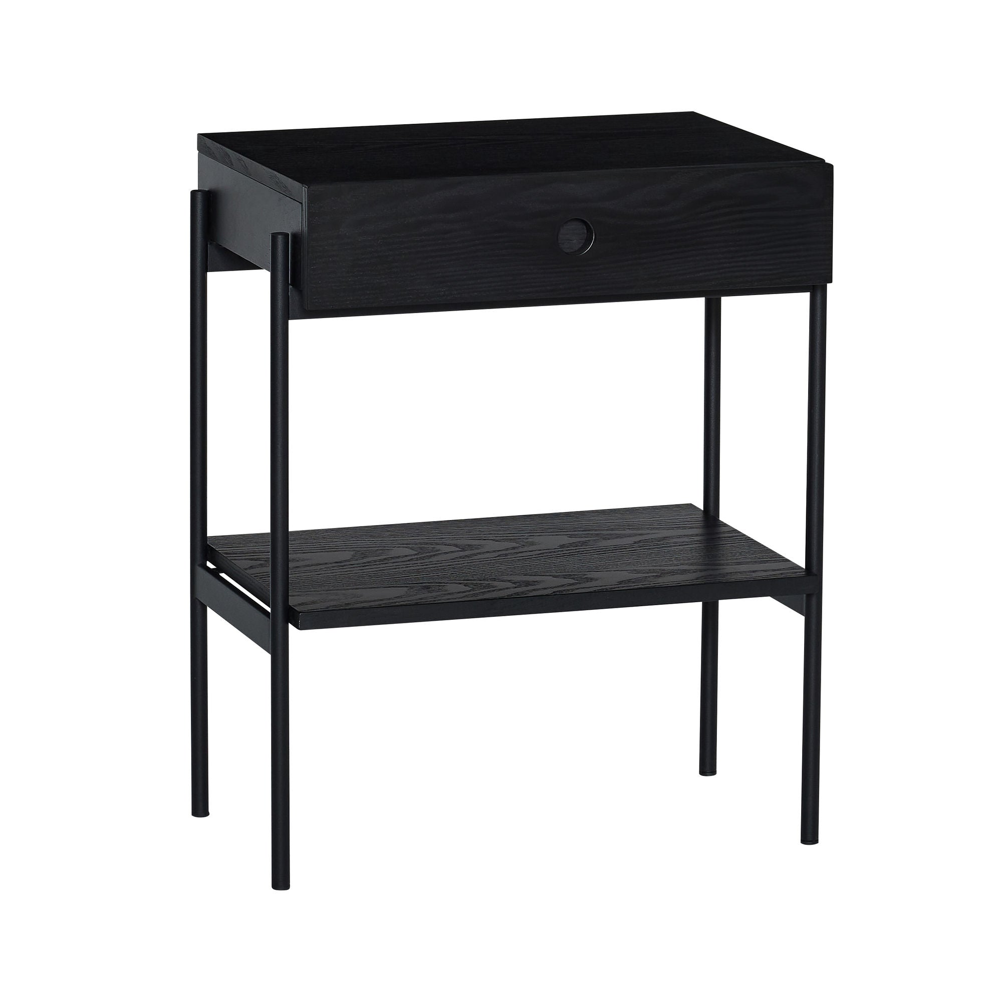 Hübsch noir bedside table black