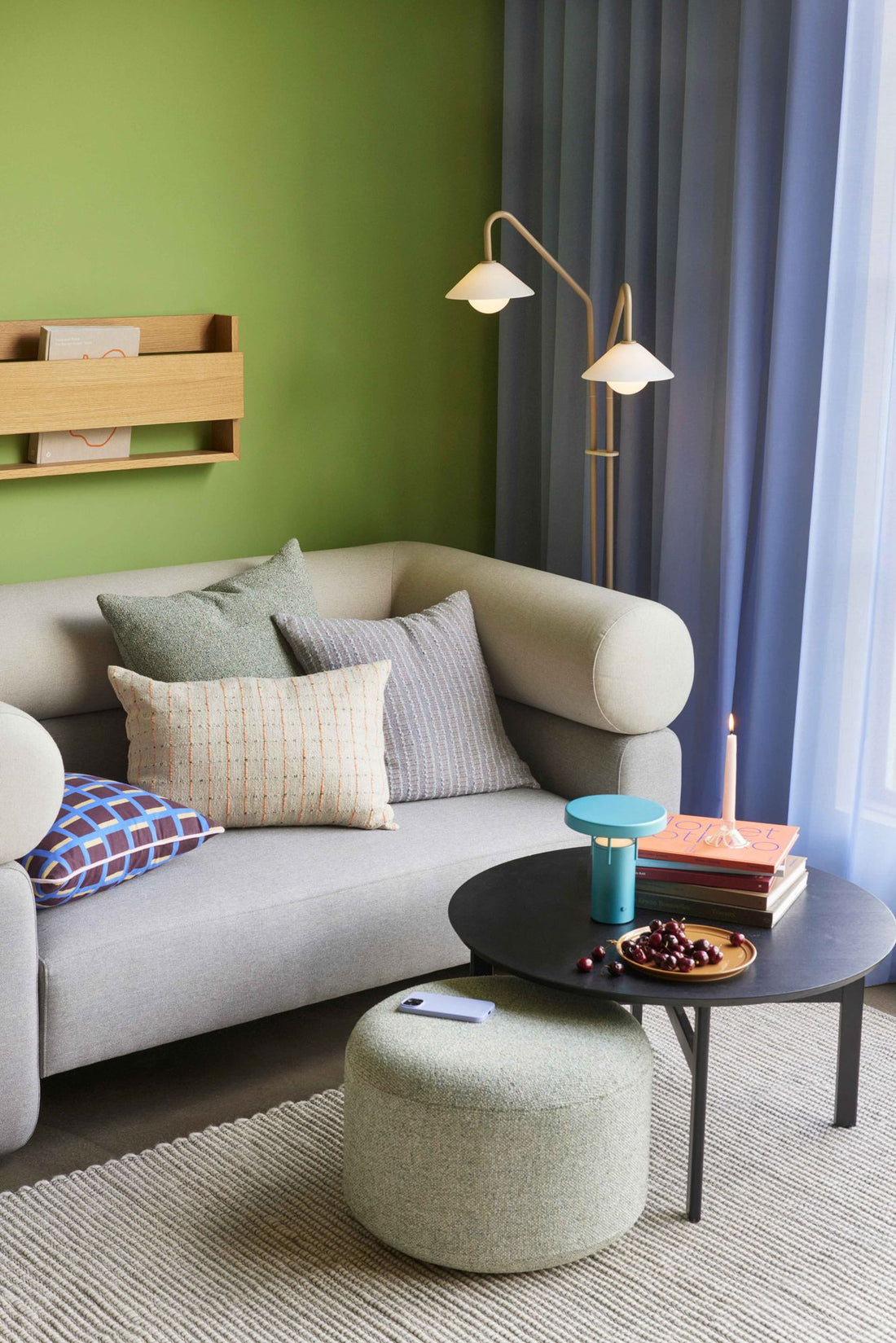 Marshmellow Pouf Small Light green - ø52xh36cm