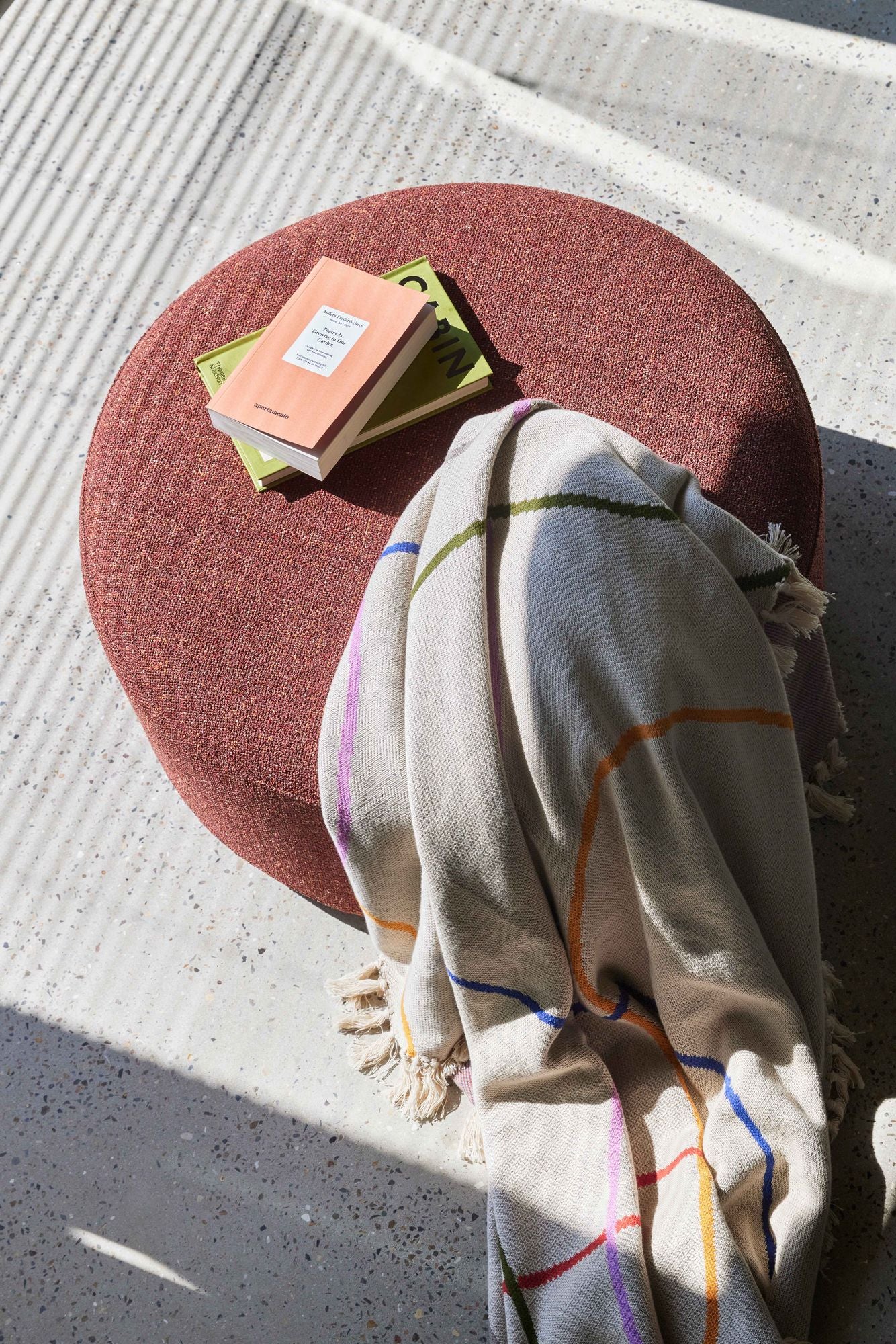 Hübsch Marshmellow Puf Large Red