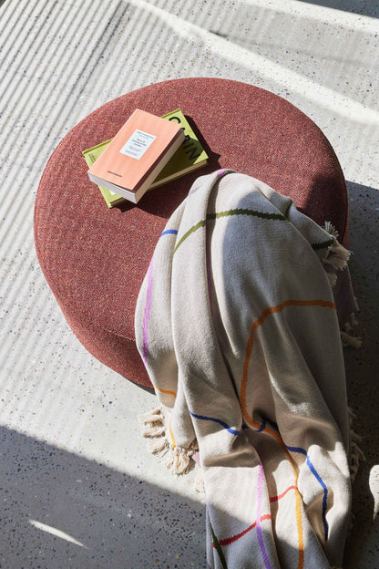 Hübsch Marshmellow Puf Large Red