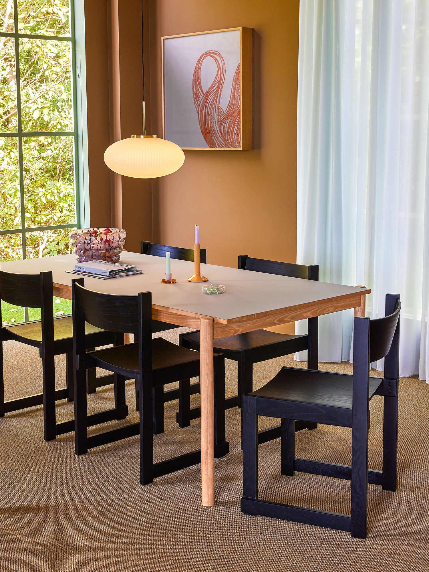 Hübsch forma dining chair black