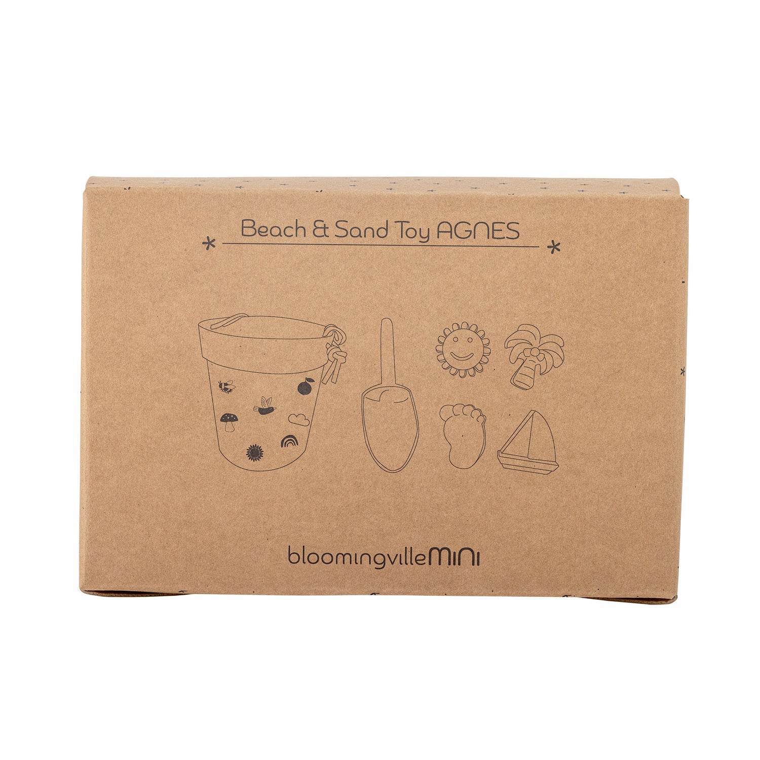 Bloomingville Mini Agnes Strand and Sandkass toy, Nature, Silicone