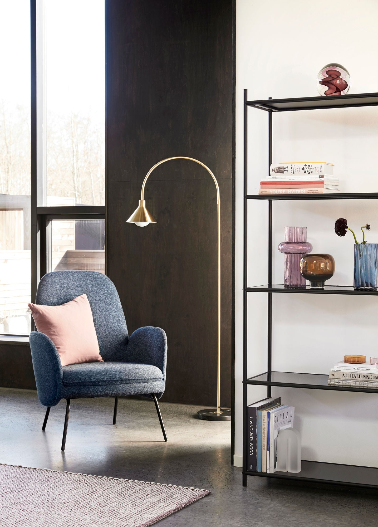 Hübsch Poppy Carpet Burgundy/White