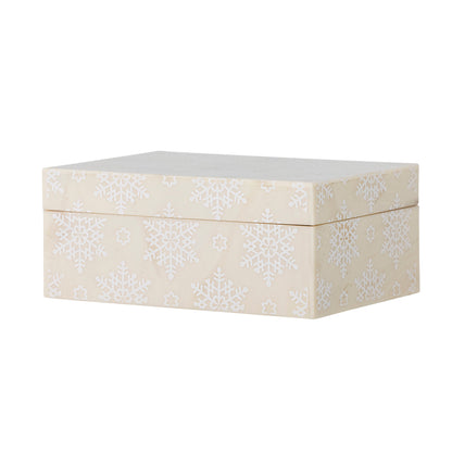 Bloomingville Cheri box w/lid, nature, resin
