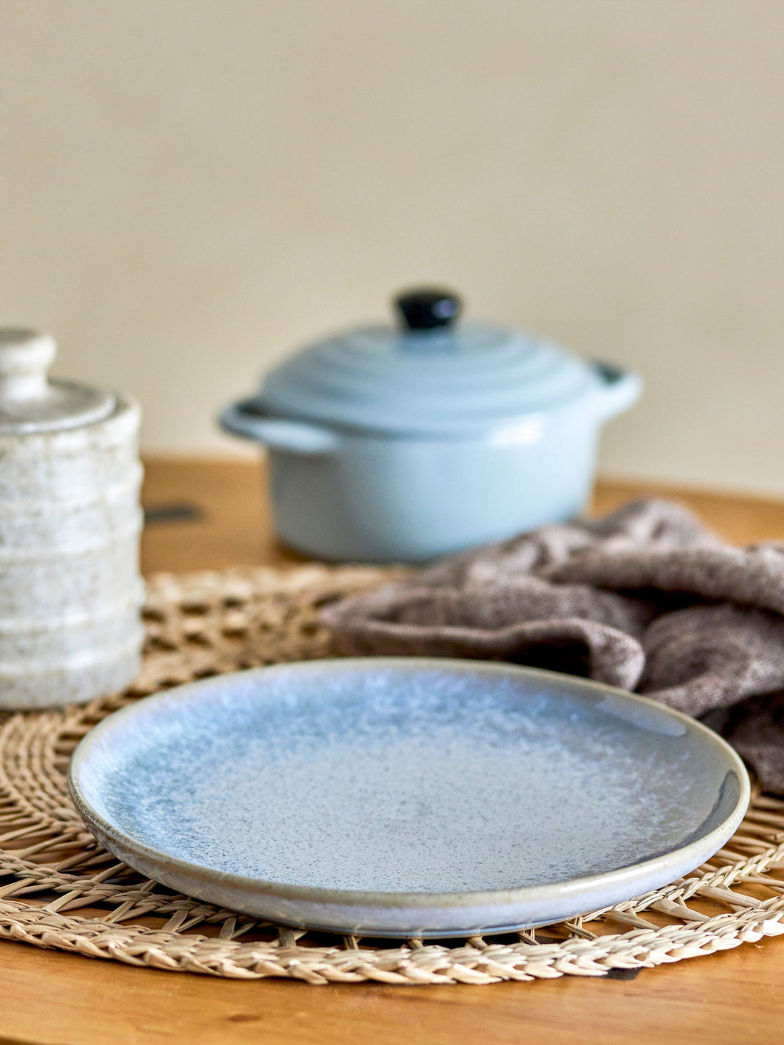 Bloomingville Paula breakfast set, blue, stoneware