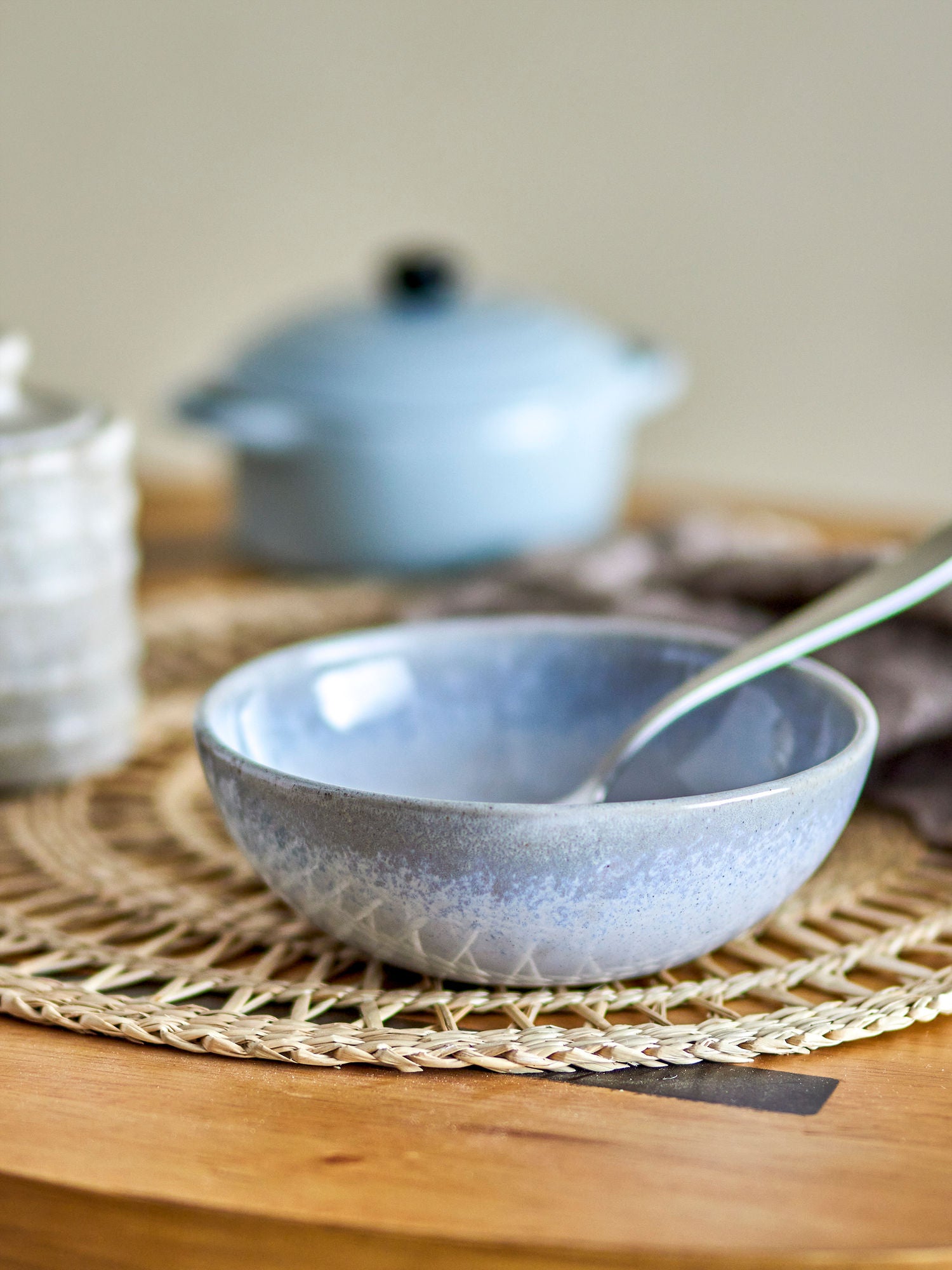 Bloomingville Paula breakfast set, blue, stoneware