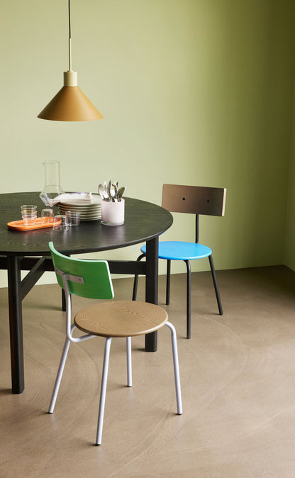 Hübsch Koi dining chair brown/green/purple