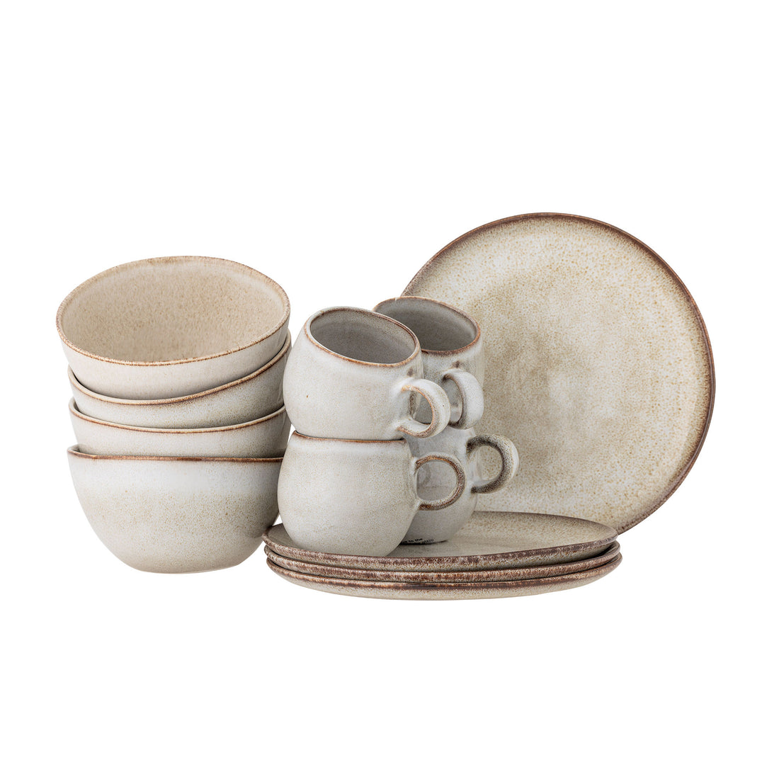 Bloomingville Sandrine Breakfast Set, Nature, Stoneware