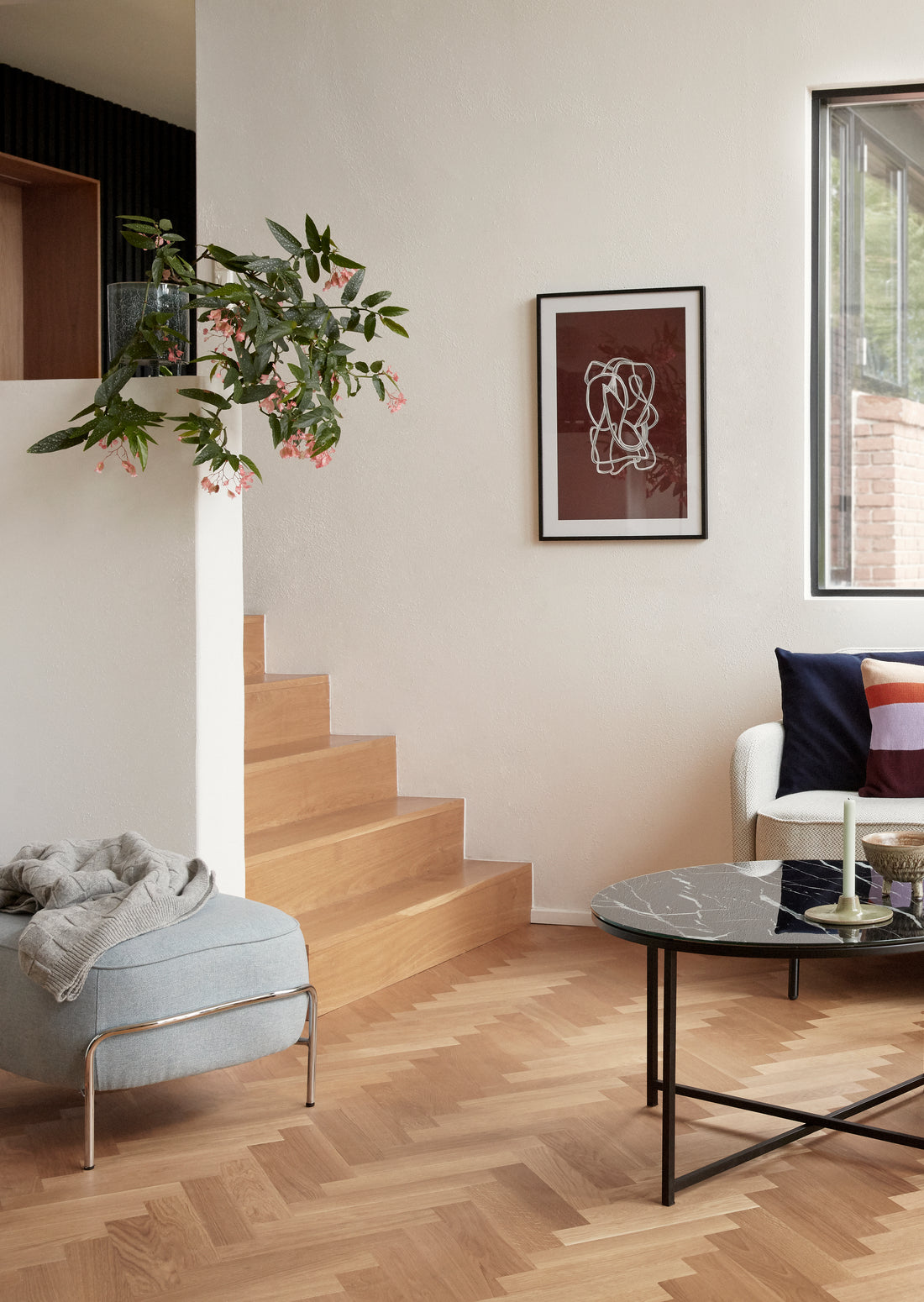 Kumo puf blue - 67x50xh37cm