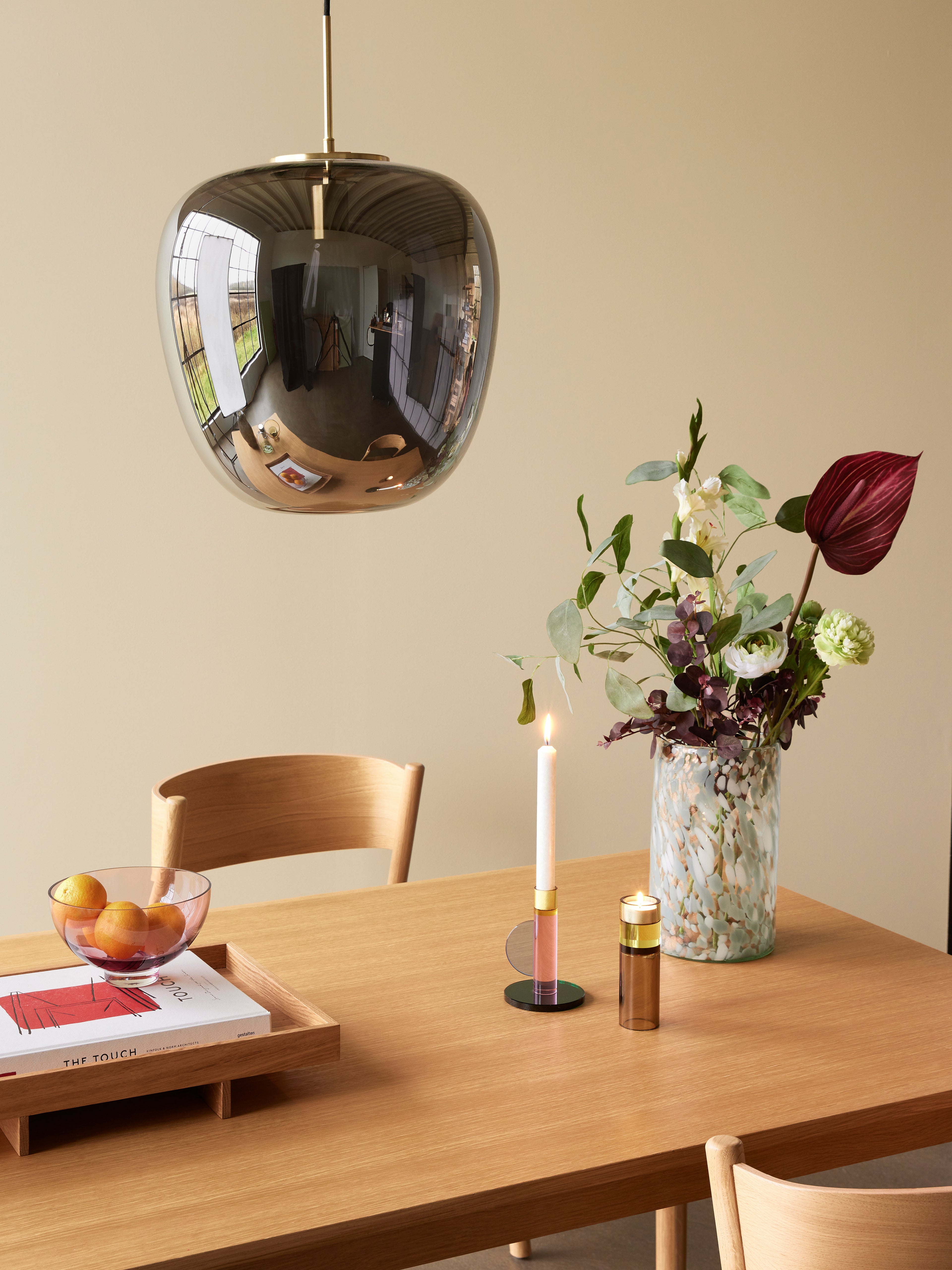 Reflect pendant Ø40 Gray - Ø40xH40cm, E27/15W