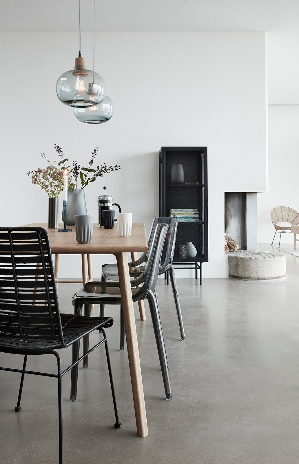 Gleaming Vase Gray (set of 3) - ø7xh10, ø7xh16, ø7xh20cm