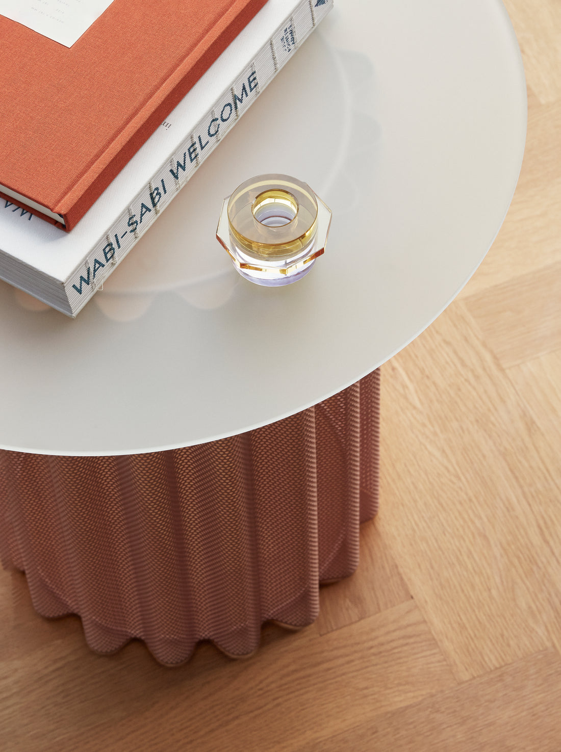 Kiosk Candlesticks Yellow/Purple (set of 2) - ø6xh4cm