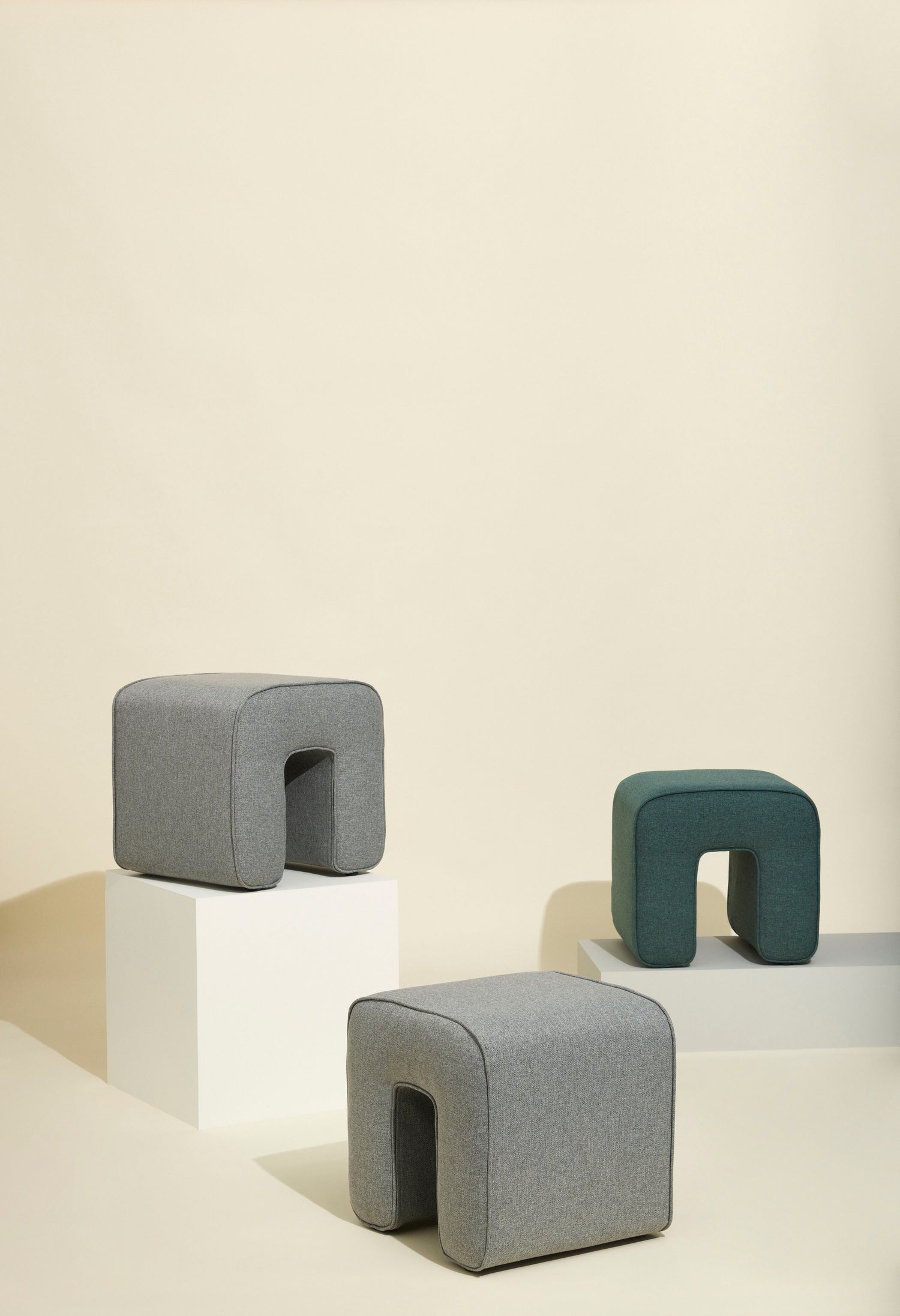 Sculpture puf gray - 45x45xh47cm