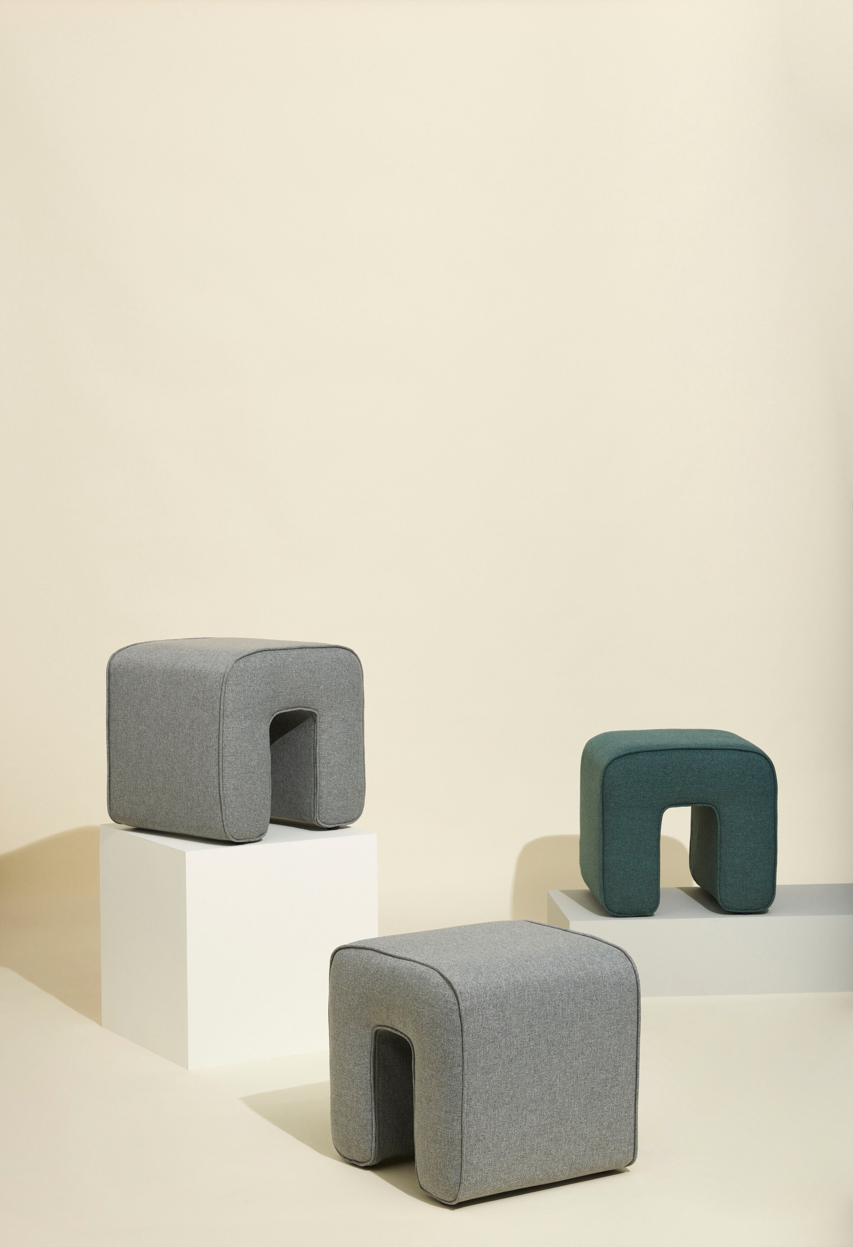 Sculpture puf gray - 45x45xh47cm