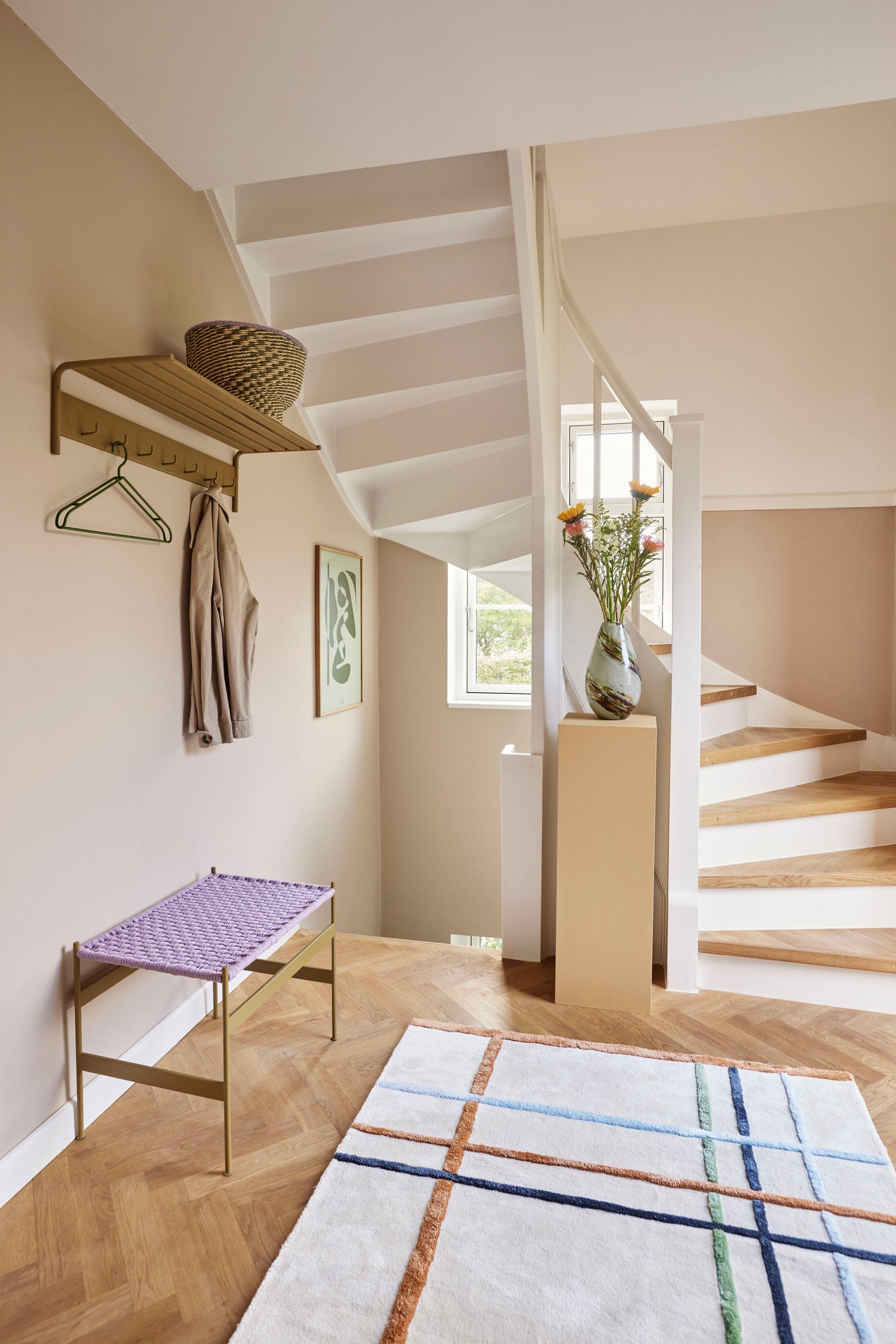 Peri Bench Purple/Khaki - 56x42xh47cm