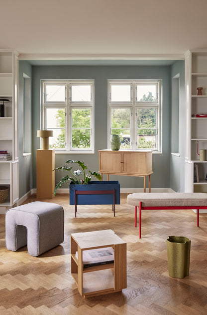 Peppy curve nature/green (set of 2) - Ø34XH21, Ø38XH26CM