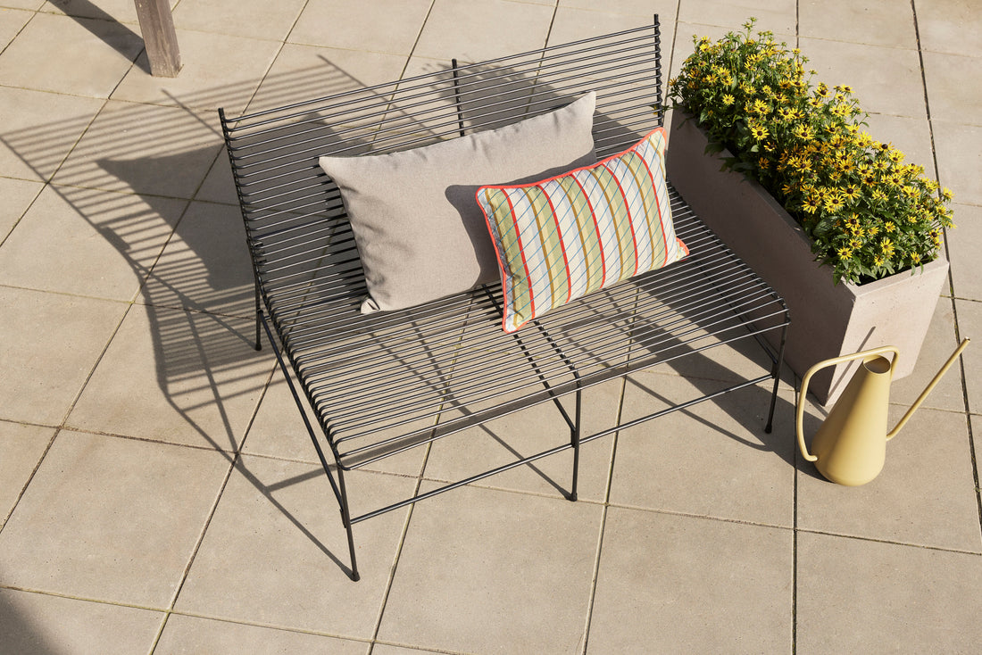 String bench black - 122x75xH80cm