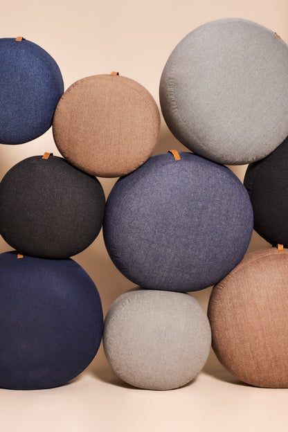 Mochi Pouf Ø70 Blue - Ø70xh35cm