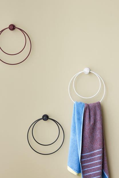 Loop Towel holder Black - 26x23cm