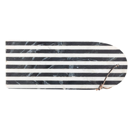 Illuna cutting board, black, marble