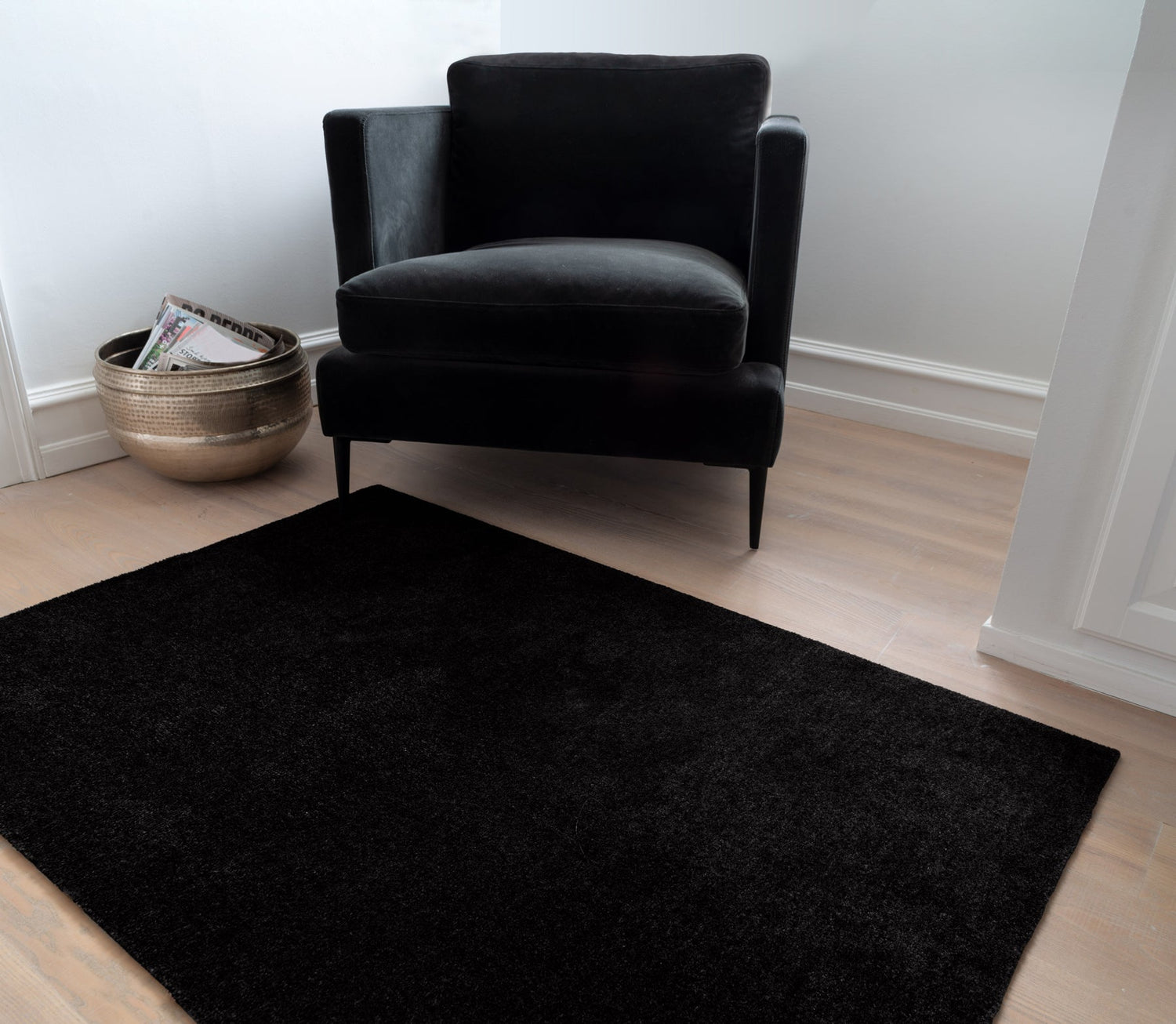 Floor mat 60 x 90 cm - Uni Color/Black