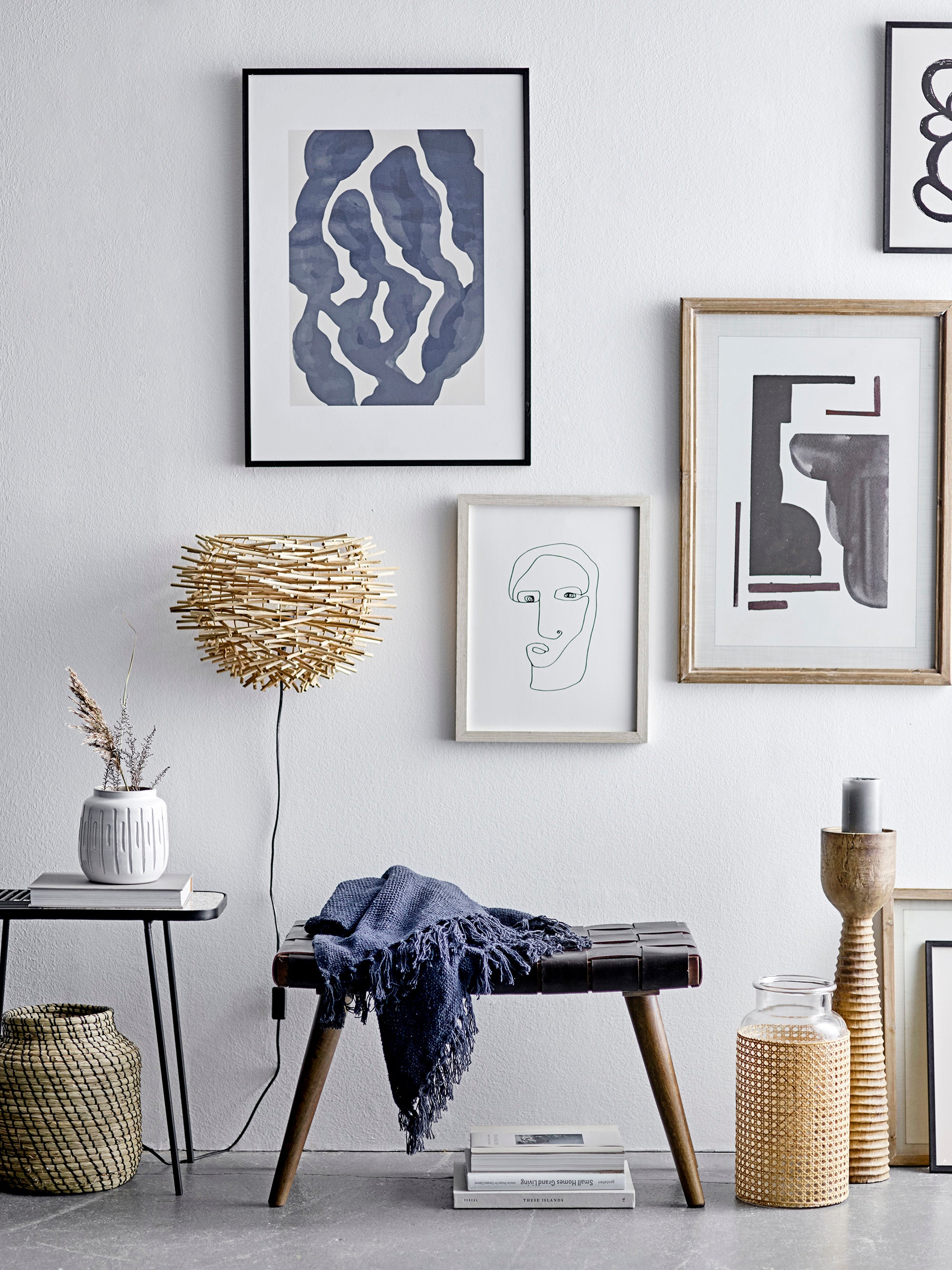 Linda Plaid, blue, recycled cotton